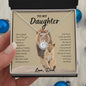 To My Daughter | Never Forget | Love knot Necklace