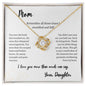 Mom, remember...Love Knot Necklace
