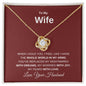 To My Wife, Love Your Husband Love Knot Necklace