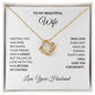 To My Beautiful Wife Love Knot Necklace