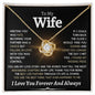 To My Wife | I Love You Forever And Always | Love Knot Necklace