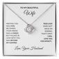 To My Beautiful Wife Love Knot Necklace