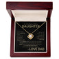 To My Beautiful Daughter | Remember | Love Knot Necklace