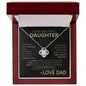 To My Beautiful Daughter | Remember | Love Knot Necklace